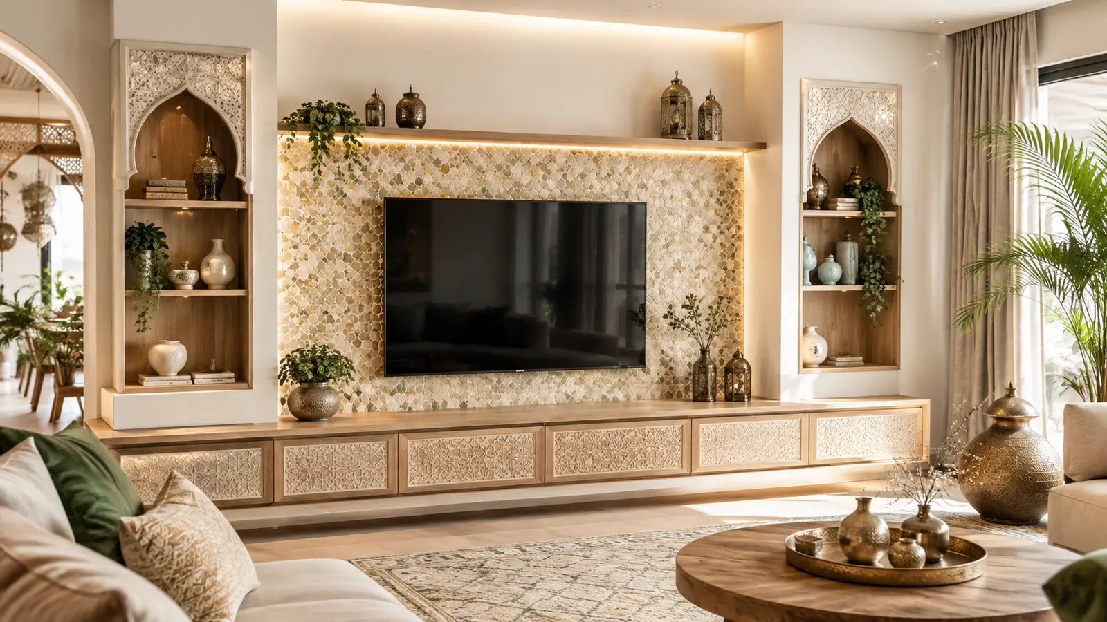 Meuble TV à la marocaine : entre design contemporain et identité artisanale