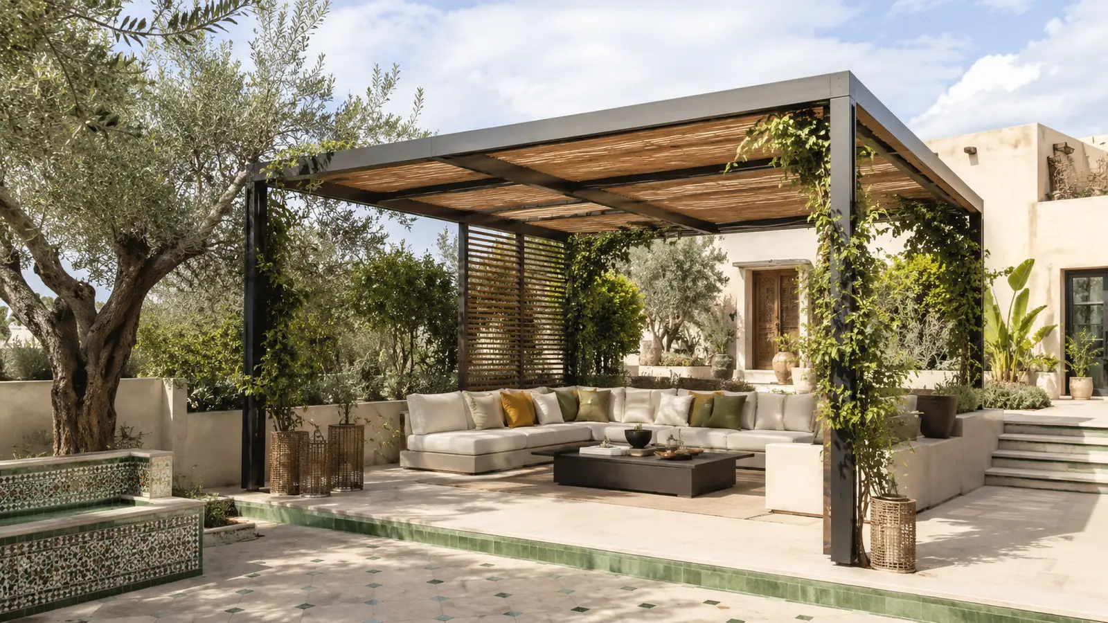 Pergola au Maroc : comment créer une terrasse élégante et confortable toute l’année ?